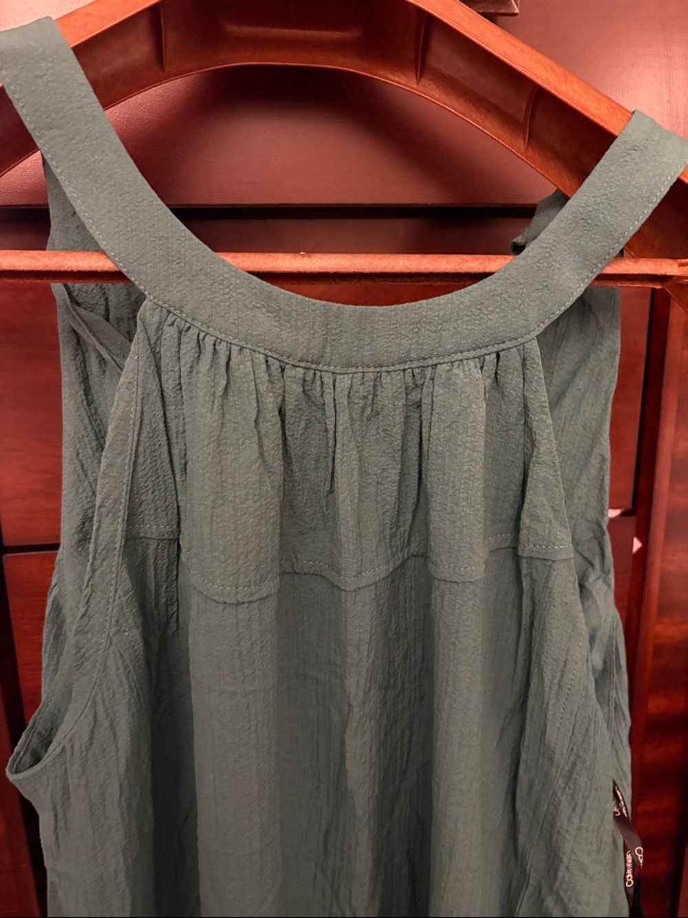 Calvin Klein Teal Maxi Dress-Skirt with Ruffle Hem - Picture 2 of 6